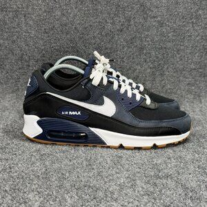 Nike Air Max 90 Shoes Men Size 10.5 Midnight Navy Gum Retro Athletic Training